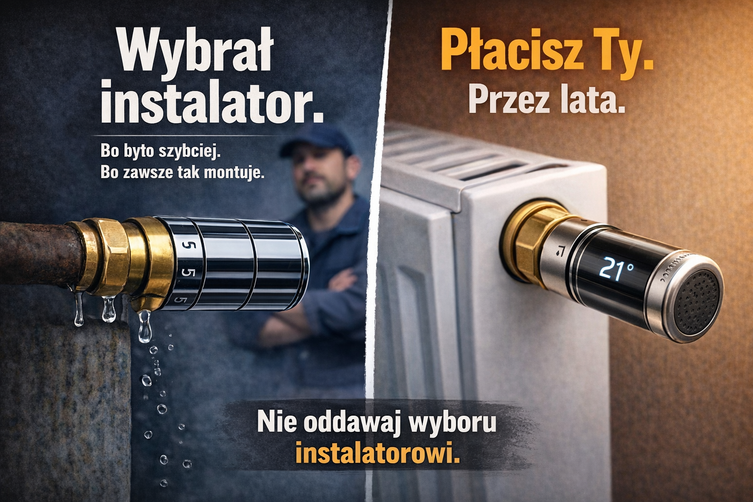 Dlaczego nie powinno się zostawiać wyboru zaworów w rękach instalatora?