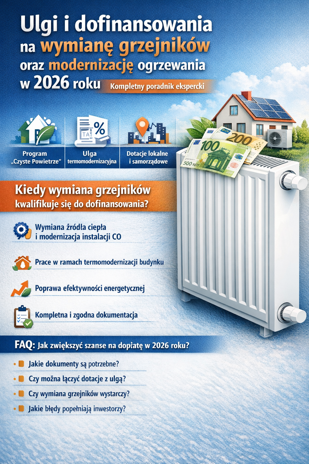 Ulgi i dofinansowania na wymianę grzejników oraz modernizację ogrzewania w 2026 roku – kompletny poradnik ekspercki