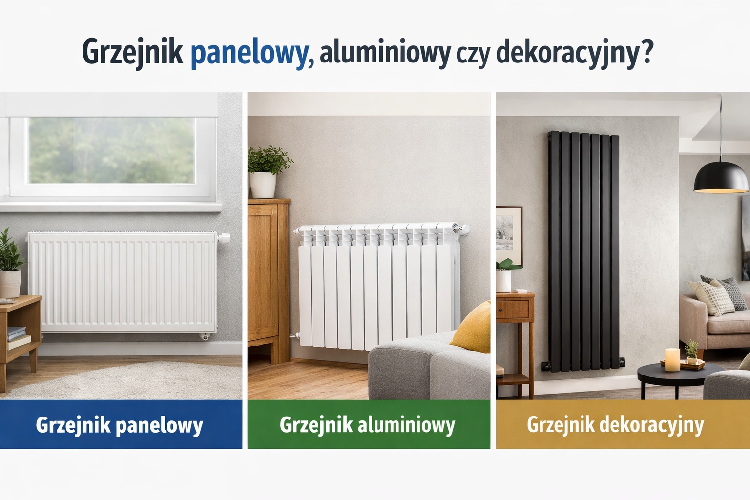 Grzejnik panelowy, aluminiowy czy dekoracyjny – który wybrać?