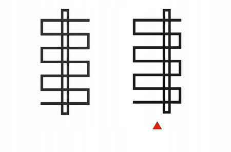 GRZEJNIK ŁAZIENKOWY ALFA 100/60 BIAŁY MAT 525W