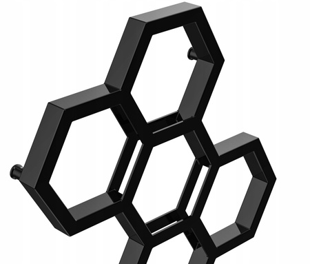 GRZEJNIK ŁAZIENKOWY BEE 122/72 CZARNY POŁYSK 455W