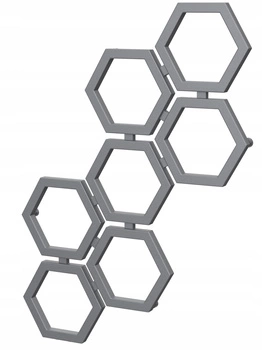 Grzejnik łazienkowy HEXA 110/80 antracyt stuktura