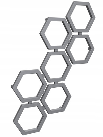 Grzejnik łazienkowy HEXA 110/80 antracyt stuktura