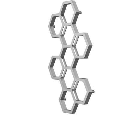 GRZEJNIK ŁAZIENKOWY BEE 122/72 SREBRNY 455W