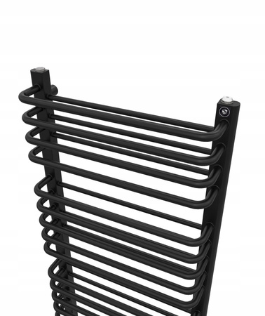 GRZEJNIK DEKORACYJNY DIWA 570x640 CZARNY MAT