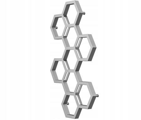 GRZEJNIK ŁAZIENKOWY BEE 122/72 SREBRNY 455W