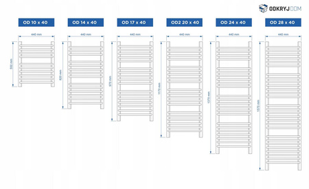GRZEJNIK ŁAZIENKOWY REINA CZARNY POŁYSK