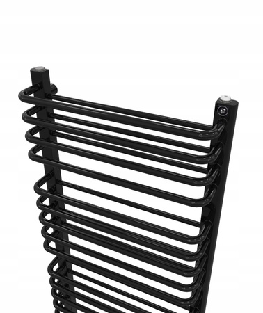 GRZEJNIK DEKORACYJNY DIWA 1170x640 CZARNY POŁYSK