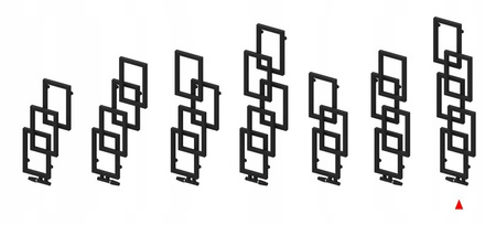 GRZEJNIK DEKORACYJNY kAT 1350x390 ANTRACYT 450W