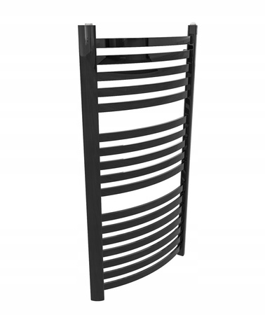 GRZEJNIK DEKORACYJNY EWA 970x475 CZARNY POŁYSK