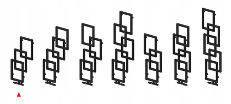 GRZEJNIK DEKORACYJNY kAT 870x420 CZARNY POŁYS 271W
