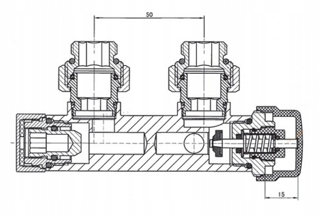 ZAWÓR DO GRZEJNIKA 50 MM BIAŁY
