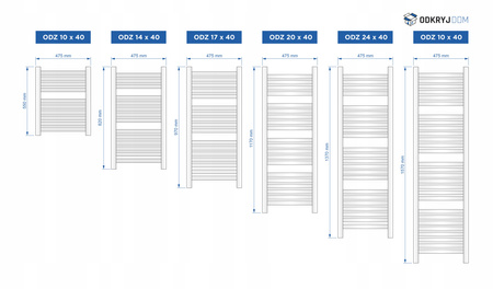 GRZEJNIK DEKORACYJNY EWA 1170x475 BIAŁY MAT