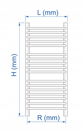 GRZEJNIK DEKORACYJNY REINA 1170x440 BIAŁY POŁYSK