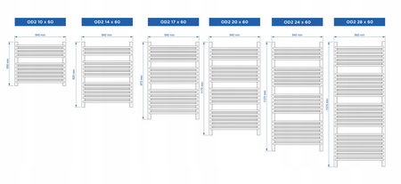 GRZEJNIK DEKORACYJNY DIWA 1370x640 BIAŁY MAT