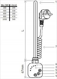 GRZAŁKA ELEKTRYCZNA HEC CZARNY 300W