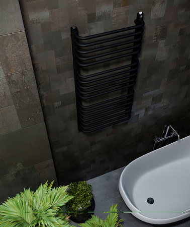 GRZEJNIK DEKORACYJNY REINA 570x640 CZARNY MAT