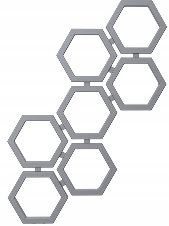 Grzejnik łazienkowy HEXA 110/80 antracyt stuktura