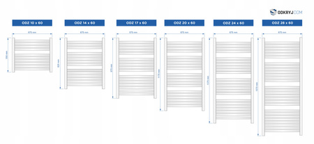 GRZEJNIK DEKORACYJNY EWA 1370x675 BIAŁY MAT