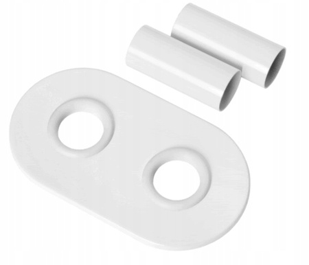 ZESTAW MASKUJĄCY OWALNY PODWÓJNY BIAŁY