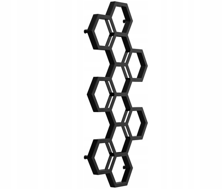 GRZEJNIK ŁAZIENKOWY BEE 145/72 CZARNY POŁYSK 549W