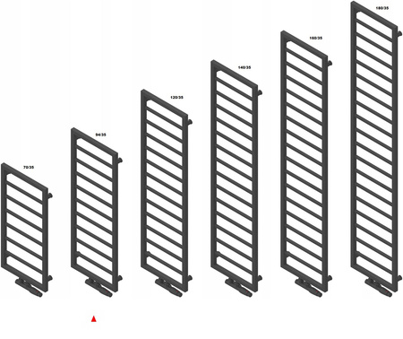 GRZEJNIK ŁAZIENKOWY DELA 940x350 BIAŁY POŁYSK 252W