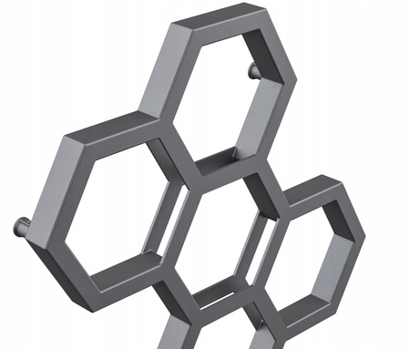 GRZEJNIK ŁAZIENKOWY BEE 122/72 ANTRACYT 455W