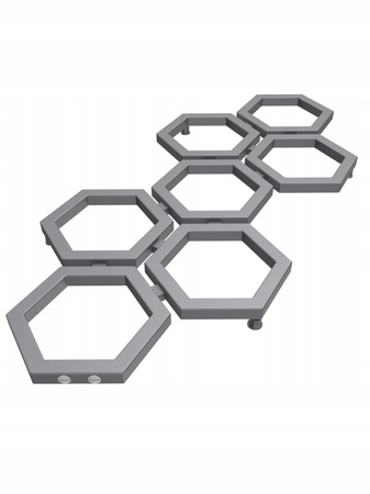Grzejnik łazienkowy HEXA 110/80 antracyt stuktura