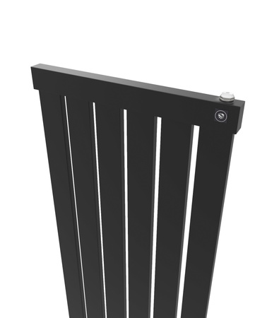 GRZEJNIK DEKORACYJNY KASJO 160x38 CZARNY MAT 561W