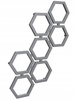 Grzejnik łazienkowy HEXA 110/80 antracyt stuktura