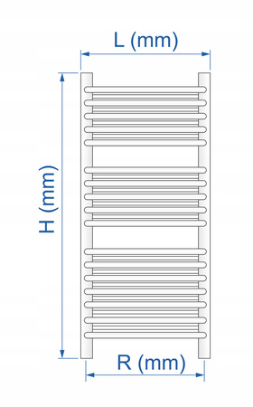 GRZEJNIK DEKORACYJNY DIWA 1170x440 BIAŁY MAT