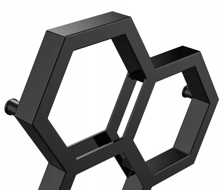 GRZEJNIK ŁAZIENKOWY BEE 98/72 CZARNY POŁYSK 361W