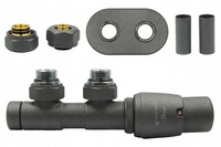 ZAWÓR GRZEJNIKOWY KĄTOWY TWINS 50MM ANTRACYT PRAWY