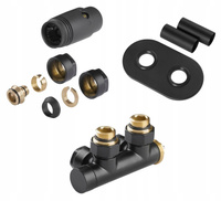 ZAWÓR DO GRZEJNIKA 50 MM CZARNY + MASKOWNICE