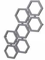 Grzejnik łazienkowy HEXA 110/80 antracyt stuktura