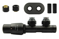 ZAWÓR GRZEJNIKOWY KĄTOWY TWINS 50MM CZARNY PRAWY