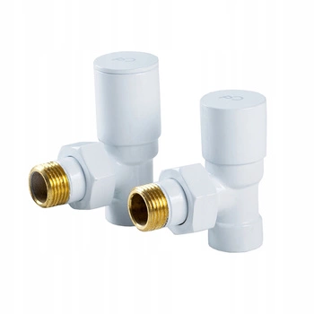 Zawór grzejnikowy kątowy BIAŁY